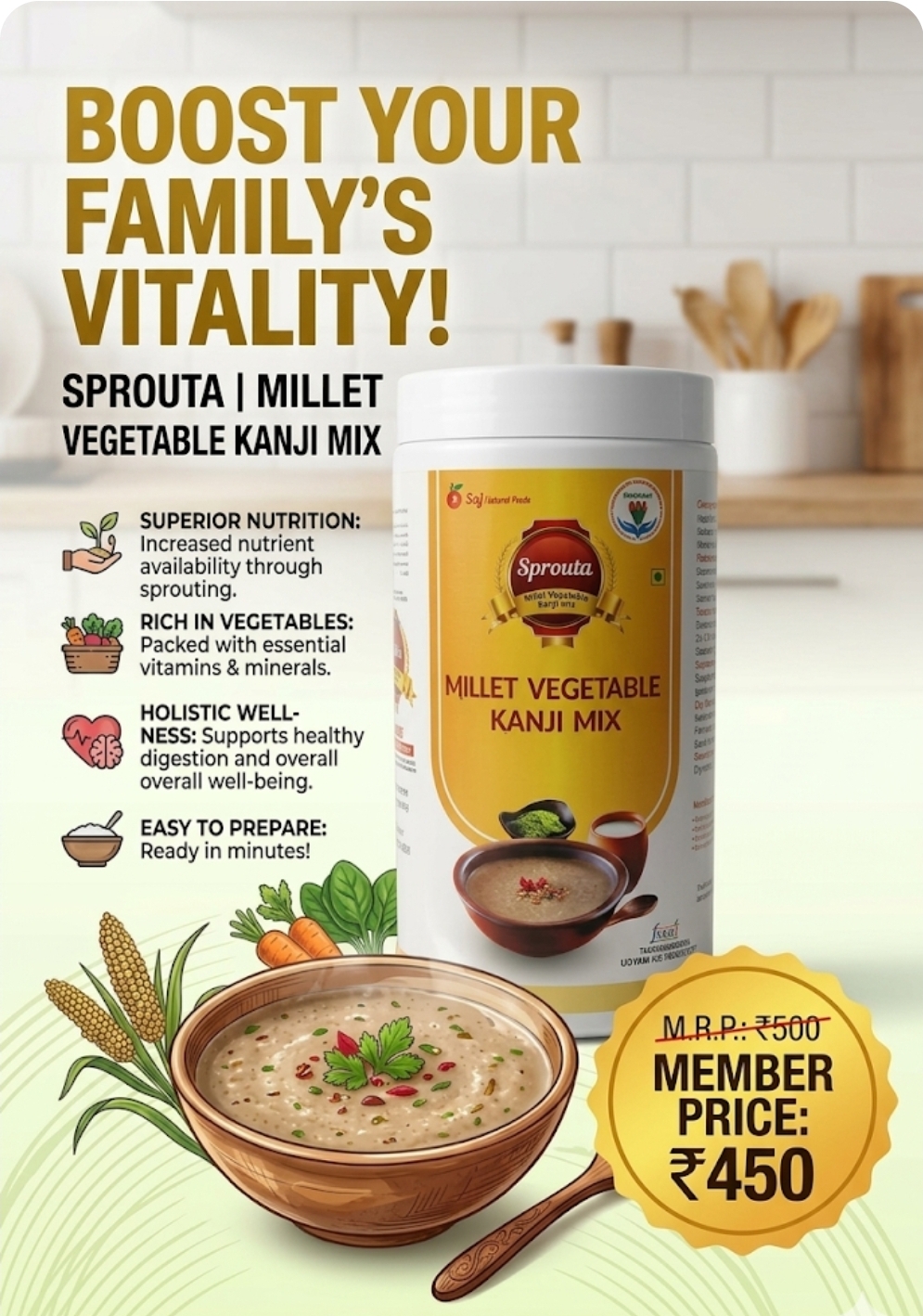 VEGITABLE KANJI 500GM